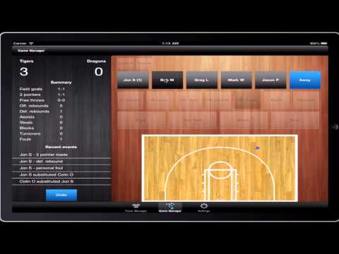 TouchStats Basketball Stats Tracking Demo (Ipad)
