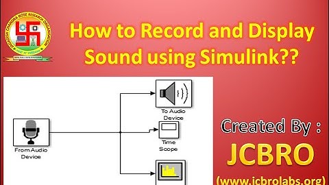 How to record and display sound using Simulink??
