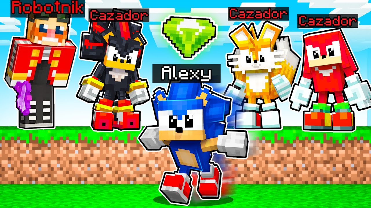 Minecraft: Cazadores VS SONIC 😱🔪 Speedrun Alexy