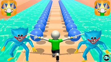 Max Levels in ASMR Twin Blade Slicer Walkthrough Gameplay Levels 224-233