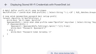 Displaying Stored Wifi Credentials With PowerShell