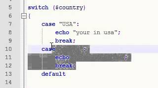 PHP Tutorial -- 6 -- Switch statement