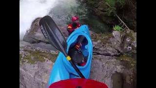 Valsesia Sermenza - Rafting section. Class 3/4. Whitewater kayaking. April 2018