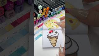 🍦Cute Ice Cream Coloring | Relaxing Marker Art #coloring #cuteart #icecream #artshorts #color #art