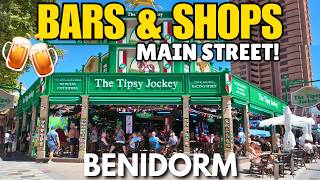 Benidorm Popular Bars, Shops, Hotels More Main Street Walking Tour