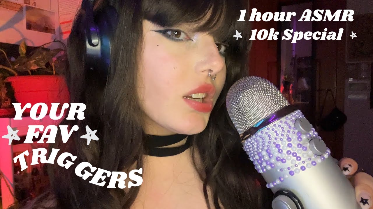 ☆10k special: 1 Hour Of YOUR Favorite ASMR Triggers (Mouth Sounds, Mic Triggers, Anticipatory, etc.)