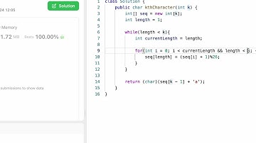 Weekly Contest 417 : Find the K-th Character in String Game I