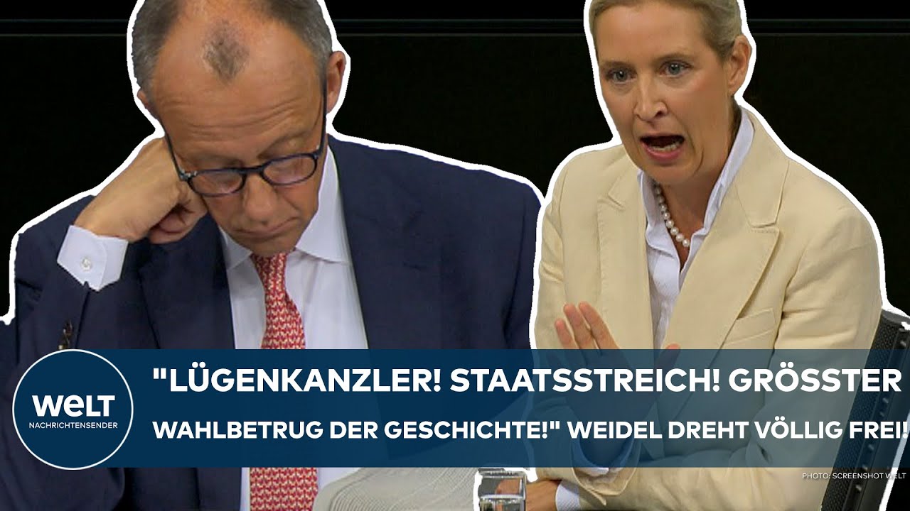 BERLIN: "Lügenkanzler! Staatsstreich! Größter Wahlbetrug der Geschichte!" Weidel feuert gegen Merz!