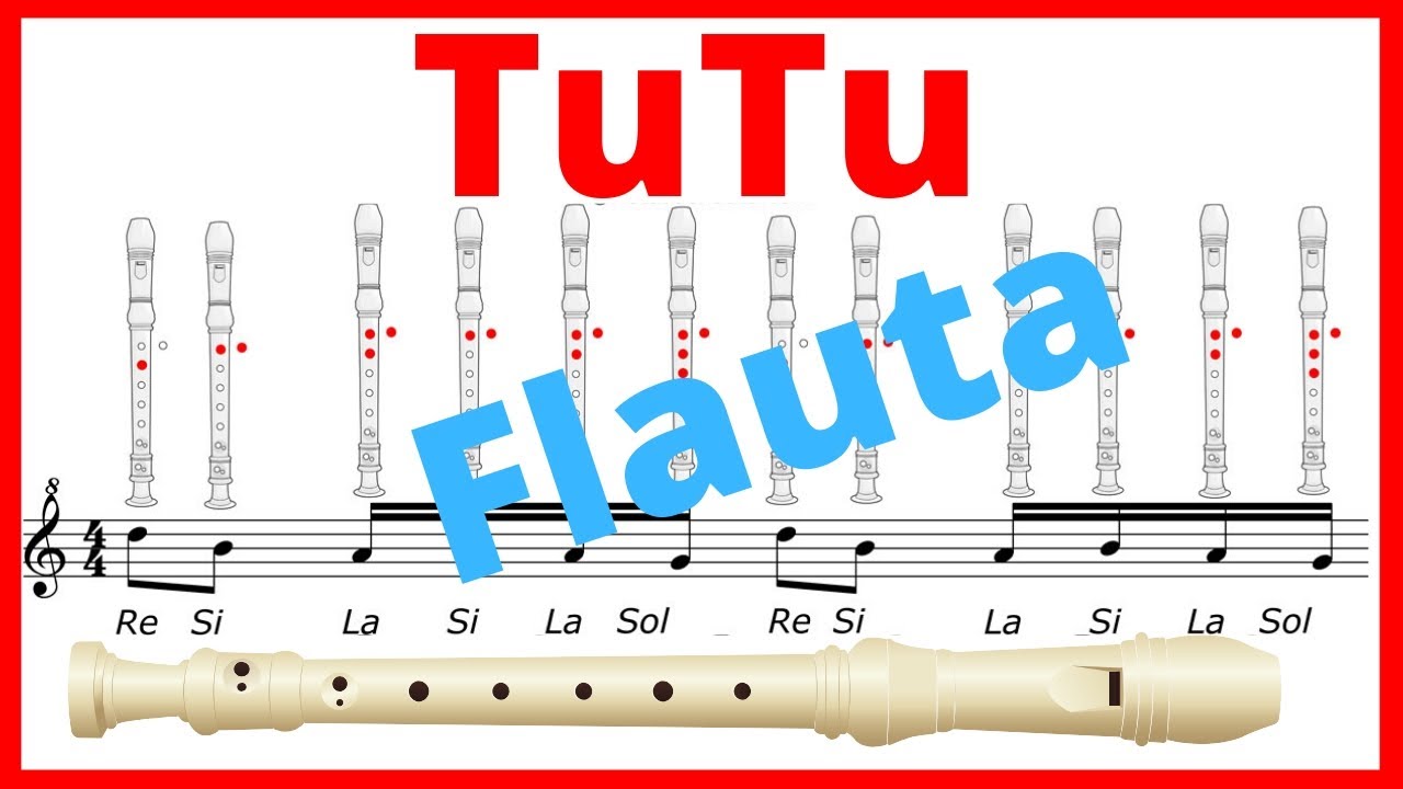 TUTU en Flauta Canciones Fáciles en Flauta Dulce con Notas Explicadas