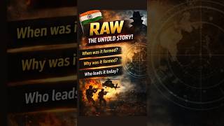 RAW: India’s Most Secret Intelligence Agency | Untold Facts in 60 Seconds 🇮🇳 #spyagency  #facts