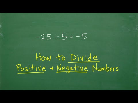 How to Divide Positive and Negative Numbers - YouTube