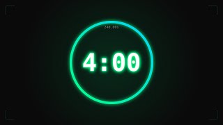 4 Minute Countdown Timer – SILENT – 4K - 60FPS