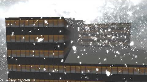 Falling snow based on dynamically calculated wind fields (new)