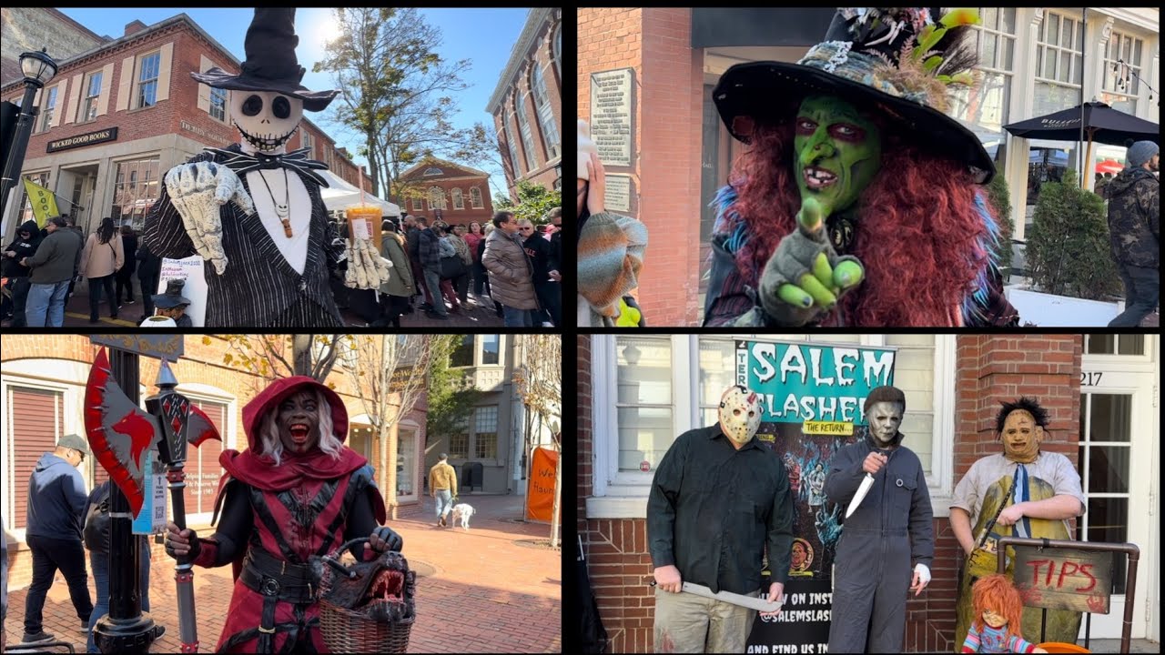 Salem Massachusetts Characters & My Favorite Halloween Decorated House