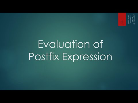 15.3 Evaluation of Postfix Expression