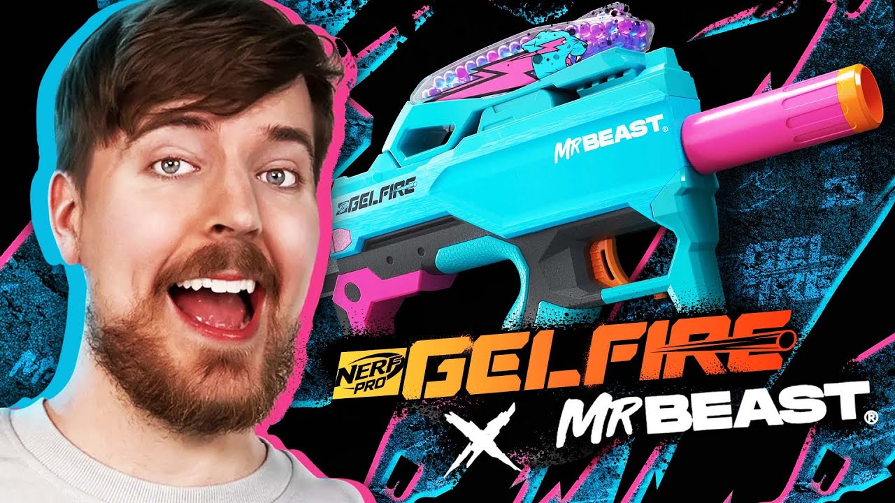 HASBRO Nerf x Mr. Beast Gel Fire Blaster LIMITED In Hand Rare Gelfire Orbi  Gun