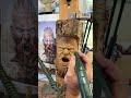 Carving the blue ribbon Viking Warrior