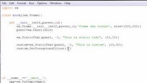wxPython Programming Tutorial - 7 - Static Text