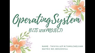 BITS 1213 OPERATING SYSTEM (PROGRESS 1)