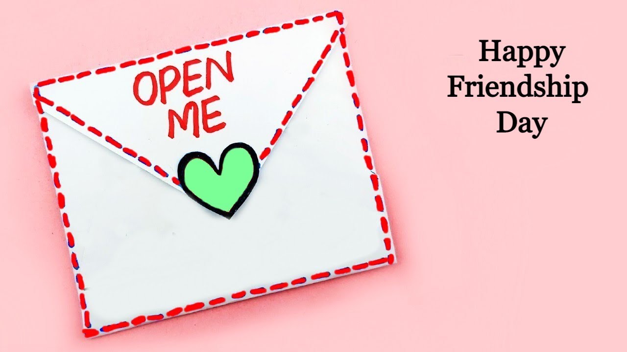 Friendship Day Card/ friendship day card with white paper / Pull Tab ...