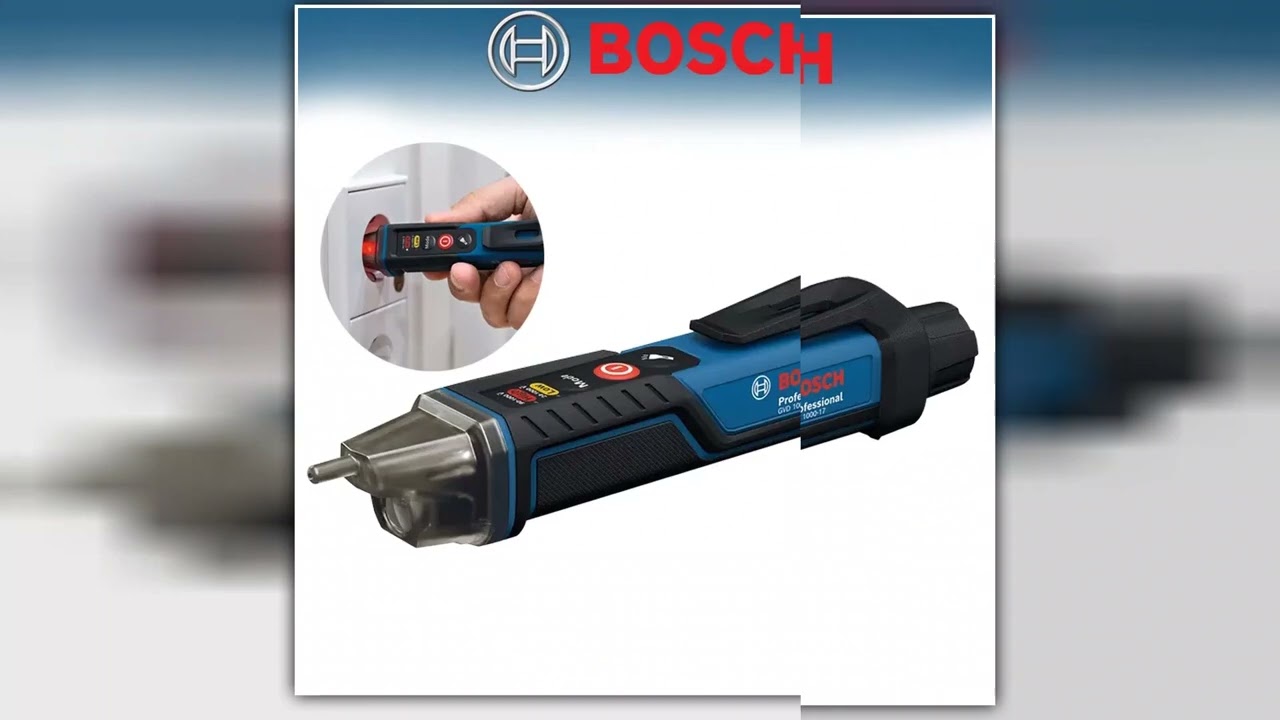 BOSCH GVD100017 Professional Noncontact Voltage Tester Rugged IP67 Rating Waterproof Dustproof Powe
