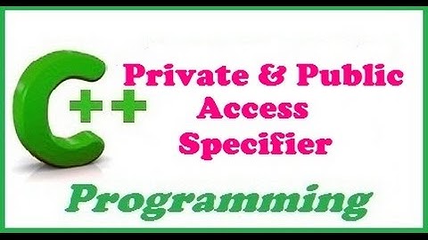C++ programming video tutorials - private and public access specifier