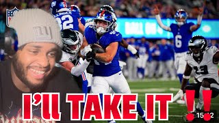 GIANTS FAN REACTS ‼️ Philadelphia Eagles vs New York Giants Game Highlights | 2025 NFL Season Week 6
