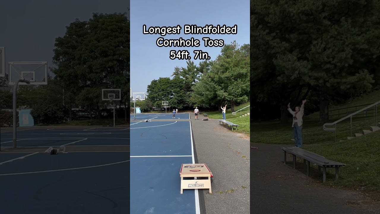 World Record Blindfolded Cornhole Toss 