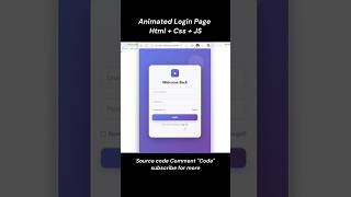 login page using HTML CSS JS #html #css #javascript #coding #engineering #comments #like #subscribe