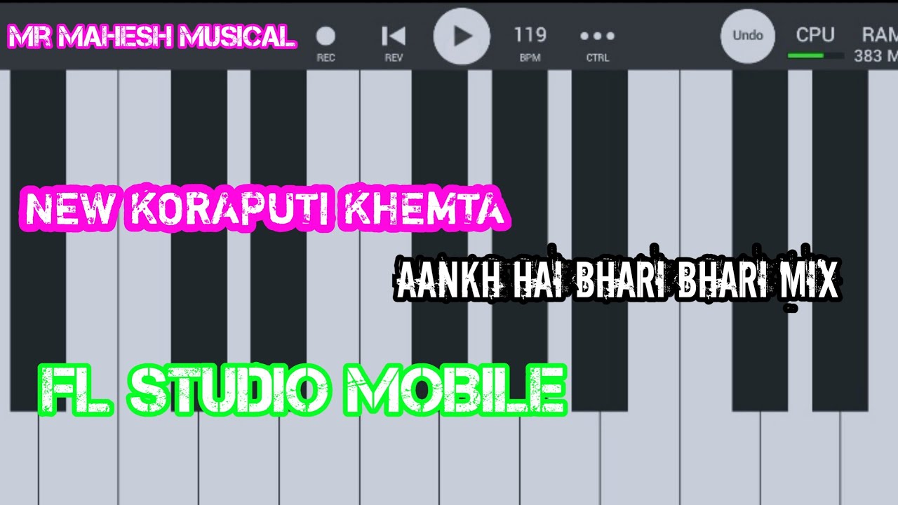 Fl studio Mobile | Piano Tutorial // Gadar2 Hindi Mix Khemta❤🥁@mr Mahesh Official