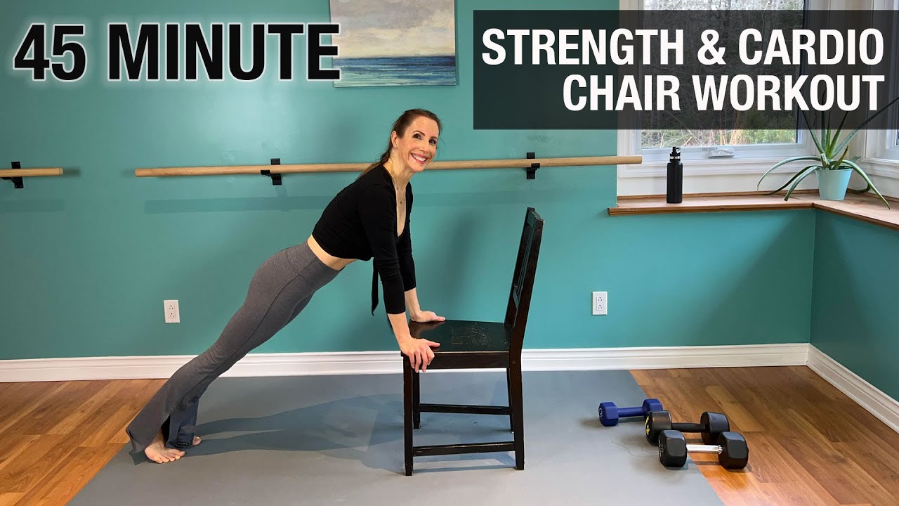 45 Strength & Cardio Chair Workout with Shaina - YouTube