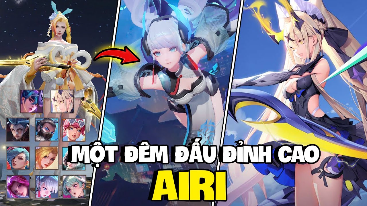 VUX MỘT ĐÊM ĐẤU ĐỈNH CAO VỚI TẤT CẢ SKIN AIRI COMBO LONG KIẾM MẠNH NHẤT LIÊN QUÂN MOBILE