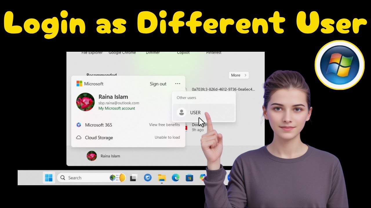 How To Login As A Different User On Windows 11 | Quick Account Switch (2025)