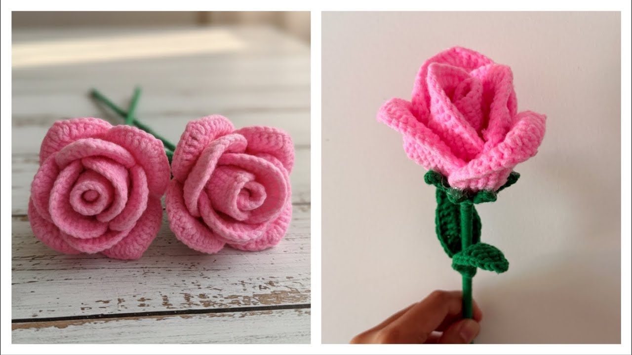 How to Make a Crochet Rose Flower for Valentine’s Day | Easy & Quick Tutorial