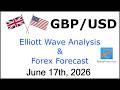 GBP USD Elliott Wave Analysis | Forex Forecast | June 17 2026 | GBPUSD Analysis Today