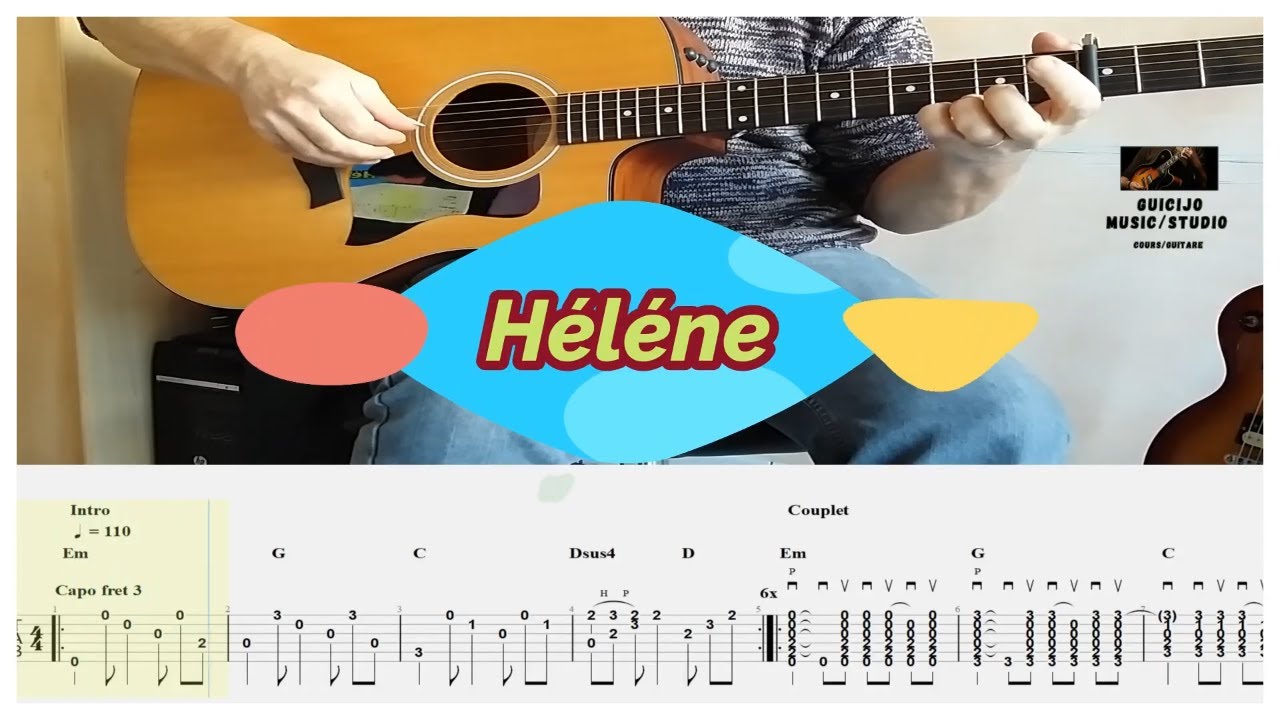 Hélène Guitar tabs Cover 🎸 Roch Voisine YouTube