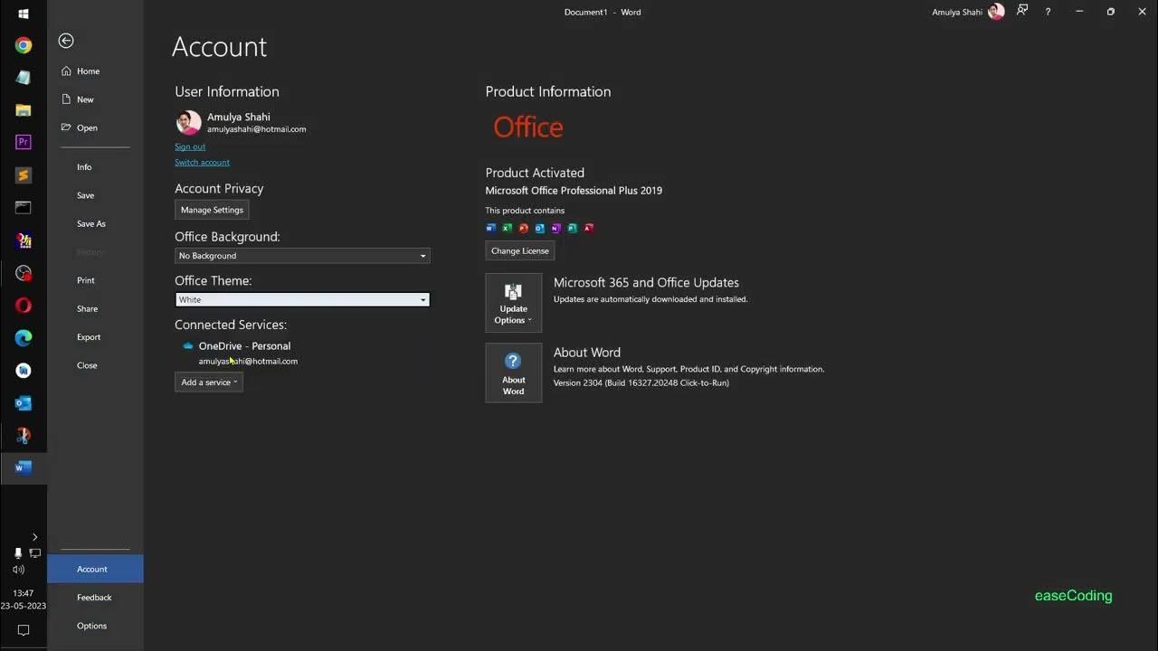 How To Change Ms Word Black Theme