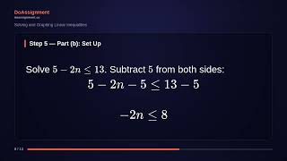 Solving and Graphing Linear Inequalities
