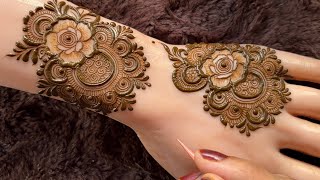 Mehndi design easy and simple and beautiful | New beautiful simple back hand mehndi design / #henna 