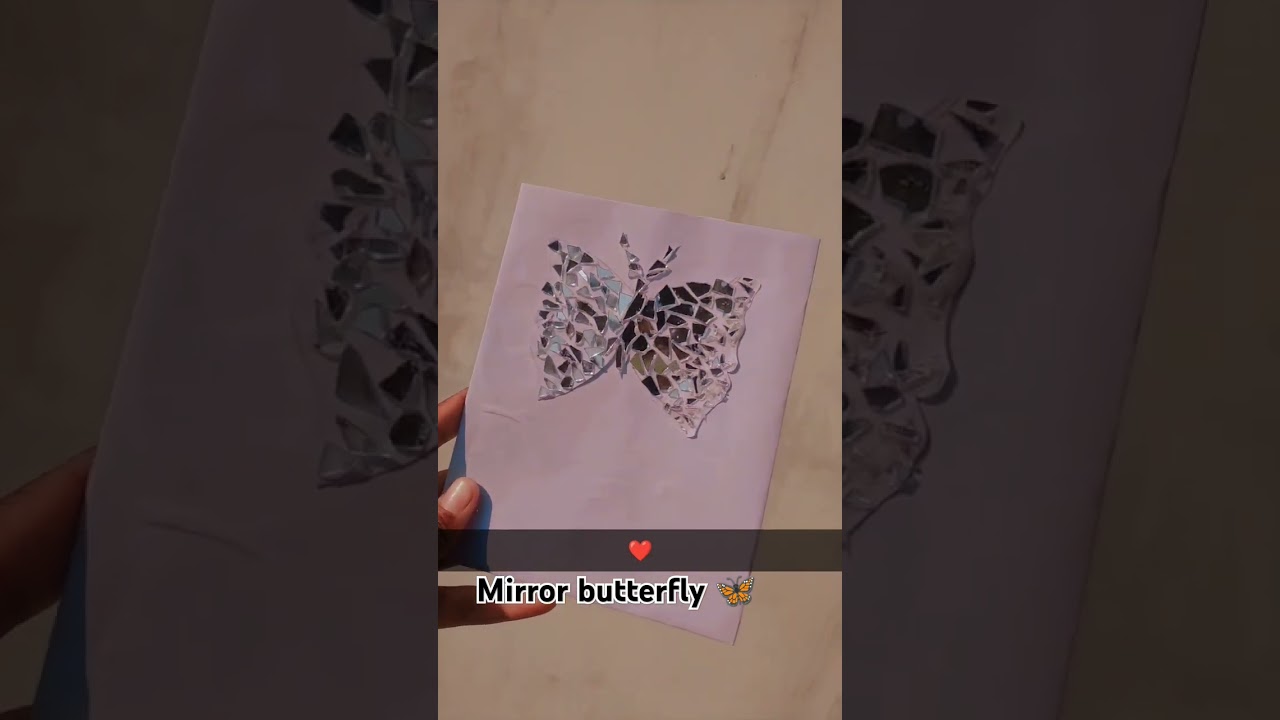 Mirror butterfly craft ideas 💡