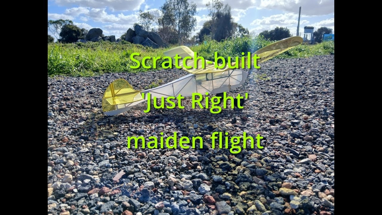 Scratch-built RC plane 'Just Right' maiden flight