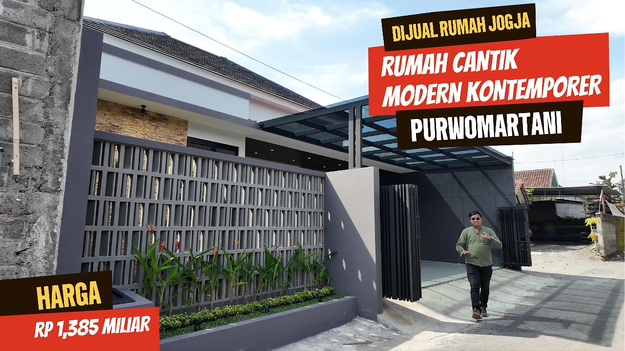Rumah Cantik Modern Minimalis 1 Lantai Tanah Luas Dekat Candi Sambisari & Gerbang Tol Purwomartani