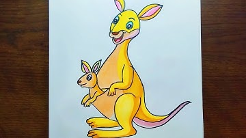 How to draw a kangaroo easy step by step for beginners...kangaroo drawing easy step by step