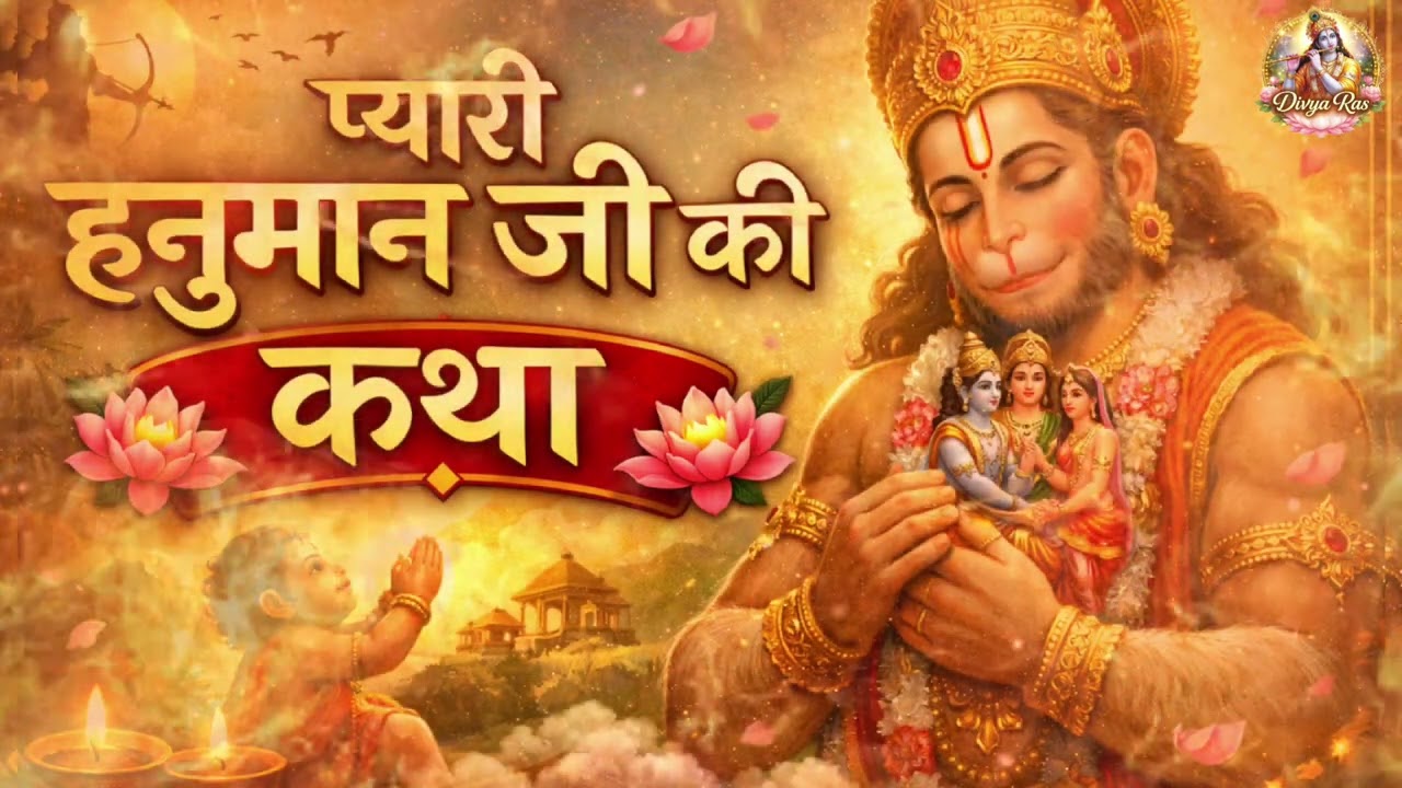 अंजनी मैया की गोद में 🌸 – बाल हनुमान की प्यारी कथा || Divya Ras || Rahul Patel