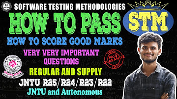 STM-Important questions-How to pass-B.tech 3rd year-R22-Jntuh
