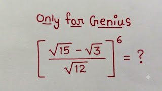 Celebrity A Nice Algebra Square Root Simplification Problem || Only genius get this right ✅️  Net Worth