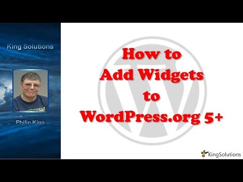 How to Add Widgets to WordPress org 5+