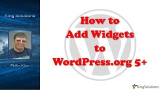 How to Add Widgets to WordPress org 5+