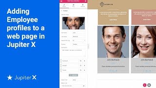 Adding Employee profiles to a web page in Jupiter X