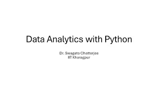 Data Analytics with Python - Day 3 Session 1